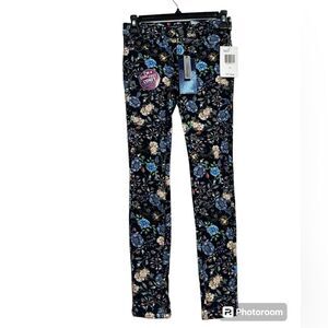 VIGOSS Stretch Floral Straight Leg Skinny Jeans GIRLS Size 10